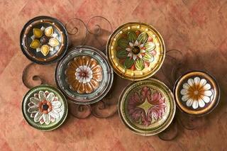 Scattered Metal Italian Plates Wall Decoration