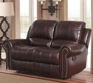 Barnsdale Top Grain Leather Reclining Loveseat