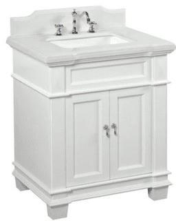 Elizabeth 30" Single Bathroom Vanity Set White With Quarts Top