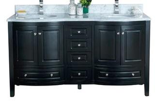 Golden Elite Porto 60-in Brown Vanity, No Countertop, Double Sink