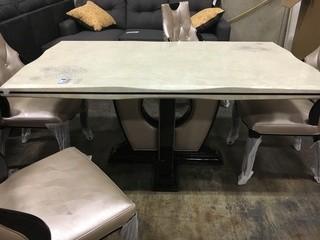 5 Piece Table Set, Damaged Table-As Is