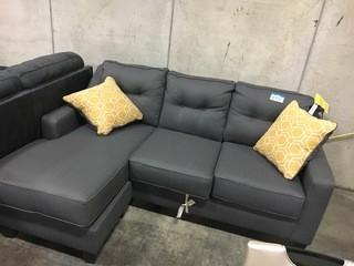 Benchcraft Left Facing Grey Fabric Sectional 