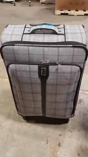 London Fog - 29" Soft Sided grey Plaid Luggage 