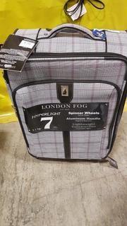 London Fog - 25" Plaid Spinner Soft Sided Luggage