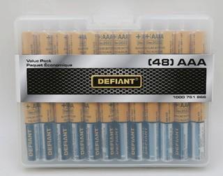 Defiant Value Pack (48) pcs AAA Batteries