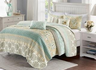Tappen 6 Piece Reversible Coverlet Set, Queen