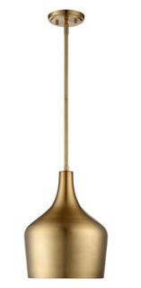 Knoxville 1-Light Geometric Pendant Natural Brass