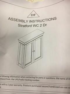 Elegant Home Fashions ELG-674-2 Door Cabinet, White