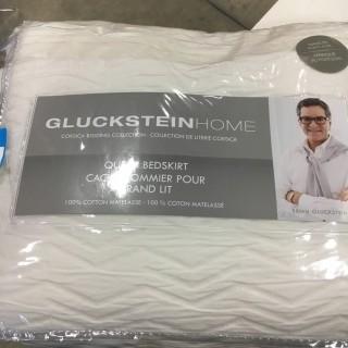 Glucksteinhome Corsica Bedding Collecti0n Bedskirt, Queen, White