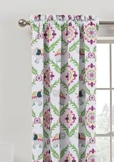 Waverly 2 Bollywood Damask Blackout Rod Pocket Curtain Panels 42x84"