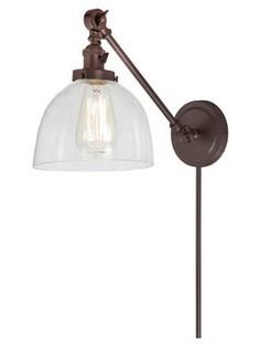 Martucci Double Swivel 1-Light Swing Arm Lamp Oil Rubbed Bronze