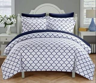Northville Duvet Cover Set King, Navy