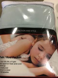 Solid 2 Blackout Thermal Grommet Curtain Panels, Pale Green 52x63"