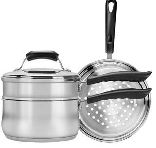 Basics 3-qt. Double Boiler and Steamer Set