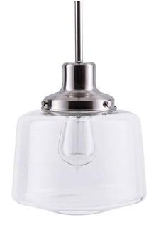 Aaru 1-Light Schoolhouse Pendant Brushed Nickel 