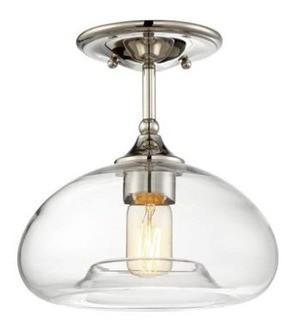 Westerlund 1-Light Semi Flush Mount Polished Nickle
