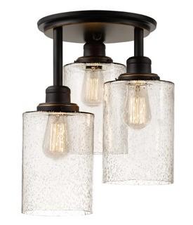 Blackman 3-Light Semi Flush Mount, Oil Rubbed Bronze