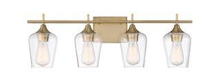 Hickerson 4-Light Vanity Light, Warm Brass
