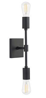 Sigmon 2-Light Wallchiere, Black