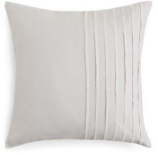 (2)Barbara Barry Ascot Blanket Stitch Euro Pillow Sham In Slate