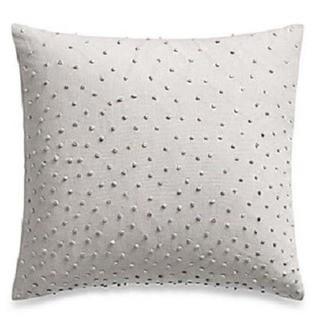 (2) Barbara Barry Textured Knot Euro Sham-Grey