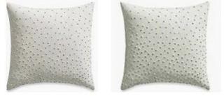 (2) Barbara Barry Textured Knot Euro Sham-Grey & Clover