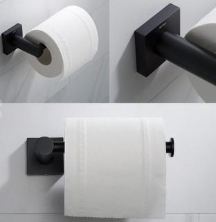 (2) Kraus Ventus Bathroom Toilet Paper Holder in Matte Black