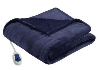 Beautyrest Black Luxury Heated Blanket, Navy, 50x70"