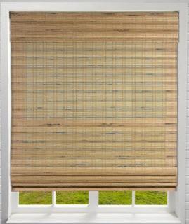 (2)Calyx Interiors Bamboo Roman Window Blinds Shades 20Wx60L"