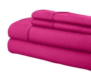Willia Super Soft Luxurious 1800 Series Sheet Set, Queen, Pink