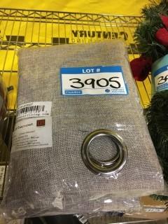 Urbanest Rosetta Light Grey Curtains, Light Grey, Set of 2 54x96"