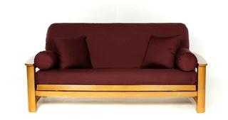 Royal Heritage Covers, Futon Cover, Burgundy, 54x75"