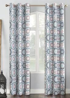 Nepal Global Print Thermal Blackout 2 Grommet Curtain Panels 40x63"