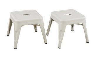 Marley Kids Stool, White, Set Of 2