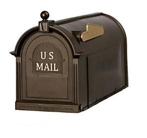 Postal Pro Ambrose Antique Bronze Post Mount Mailbox