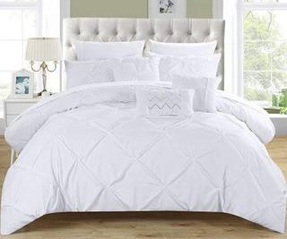Yamna Comforter Set, Queen, White