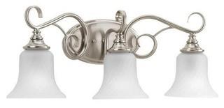 Terrie 3-Light Glass Shade Vanity Light