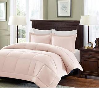 Duncan Reversible Comforter Mini Set Blush, Queen