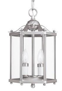 Sea Gull Lighting Bretton 2-Light Foyer Pendant/Semi Flush, Brushed Nickel