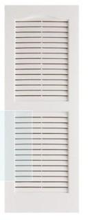 Exterior Louvred Shutters,White, Set of 2, 15x25"