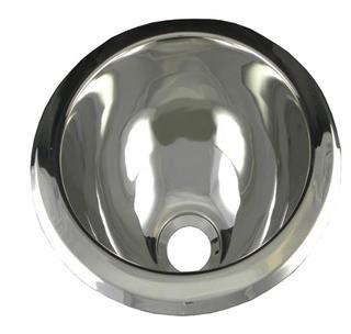 Opella 10" L x 10" W Round Bar Sink Polished Stainless Steel