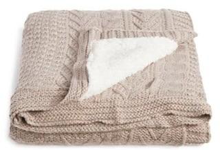 Glucksteinhome Sherpa Throw, 50x60" Taupe 
