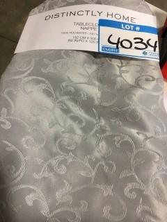 Distinctly Home Tablecloth Jaclyn Grey, 60x120"