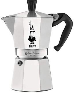 Bialetti 6-Cup Stovetop Espresso Maker, Silver(Broken Lid Handle)