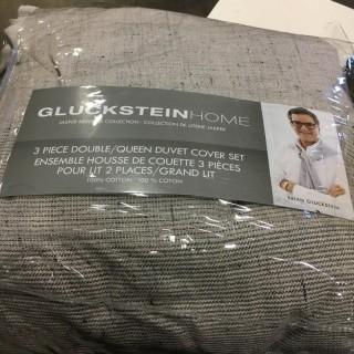 Glucksteinhome Duvet Cover Set, Queen, Grey
