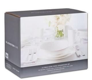 Glucksteinhome Quinchy Square Dinnerware Set-Display,Incomplete-As Is
