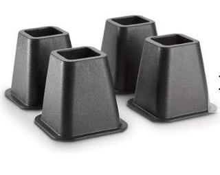 Wayfair Basics 4 Piece Bed Risers Set, Black