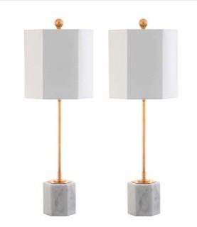 Farner Marble 29" Table Lamp, Set Of 2