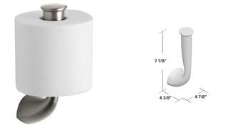 Alteo Vertical Toilet Paper Holder Brushed Nickle 