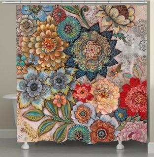 Aidan Boho Bouquet Single Shower Curtain